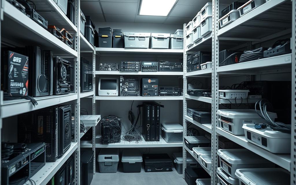 how to store computer hardware