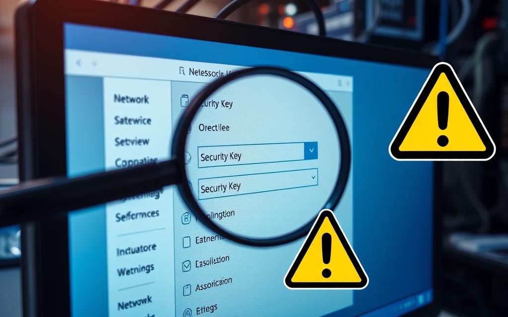 network security key troubleshooting