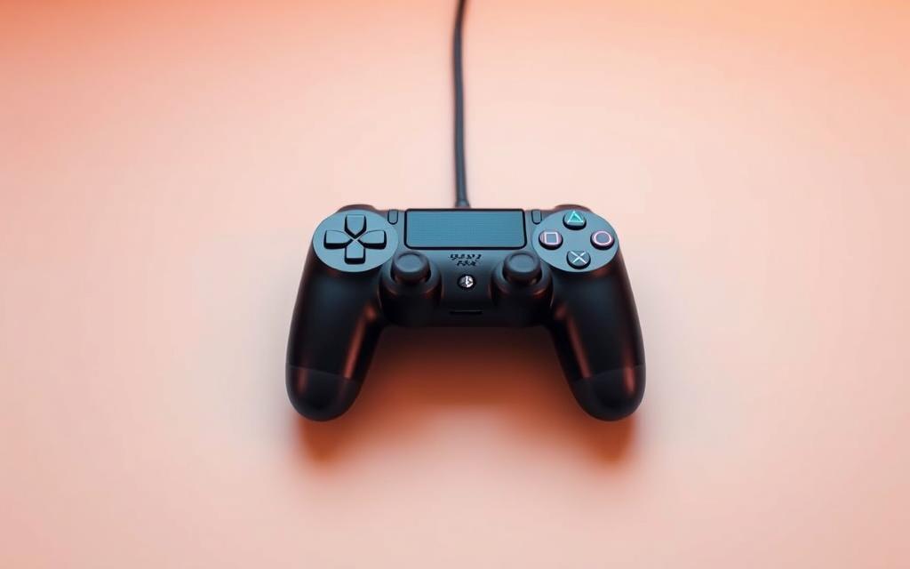 PS4 Controller Connected via USB Cable