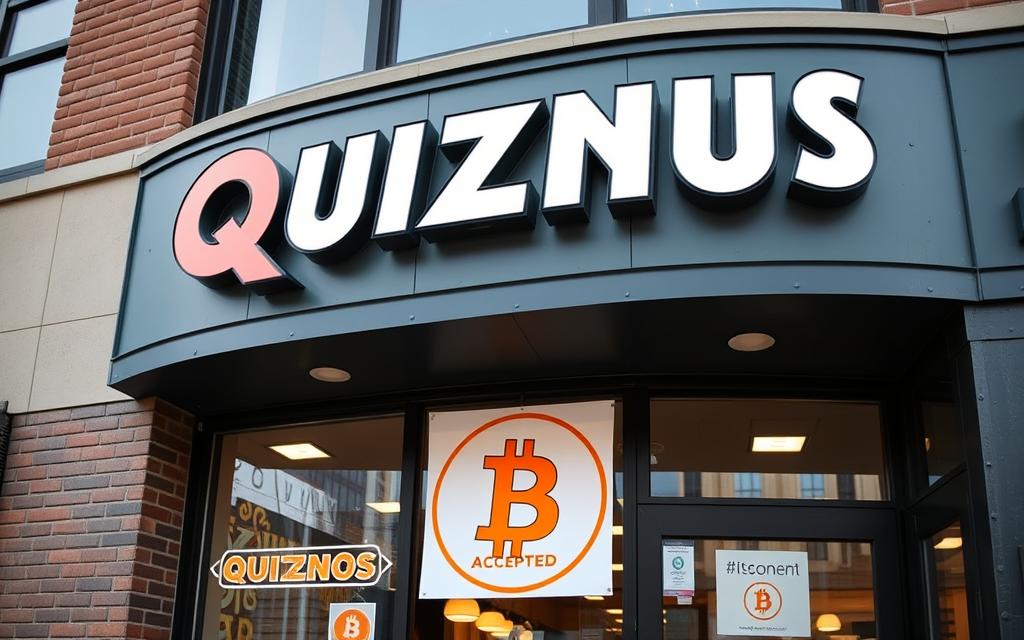 Quiznos Bitcoin payment